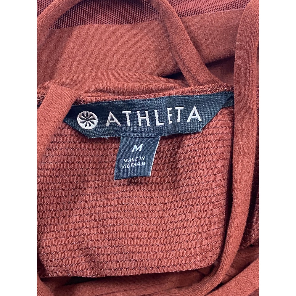 Athleta Hyper Focused Bra Dress Powervita Rust Strappy Back Mini‎ Dress Medium - Picture 6 of 13